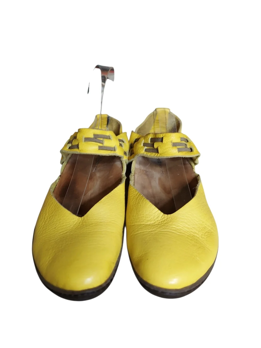 Trippen Germany Yellow Leather Flats Lagenlook Minimalist Comfort Shoes 7.5